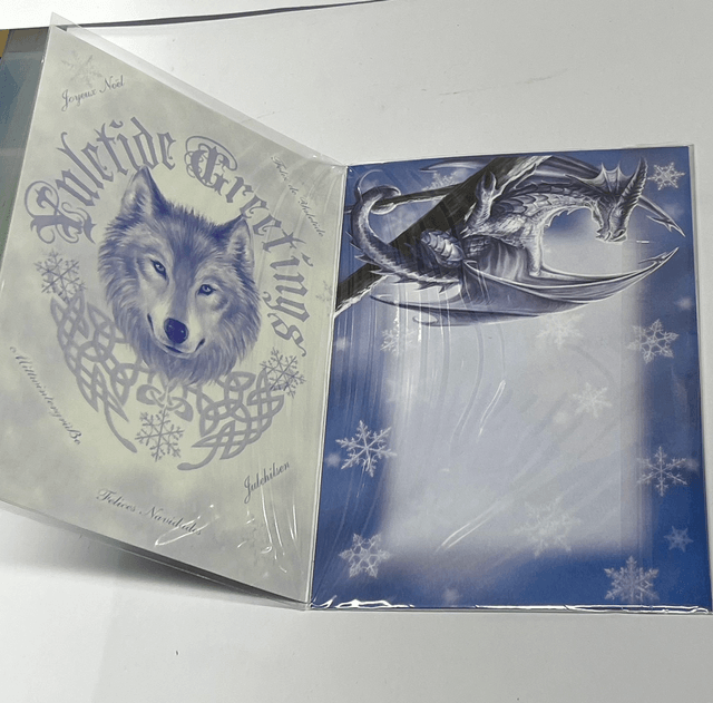 Anne Stokes Greetings Card - Winter Guardian