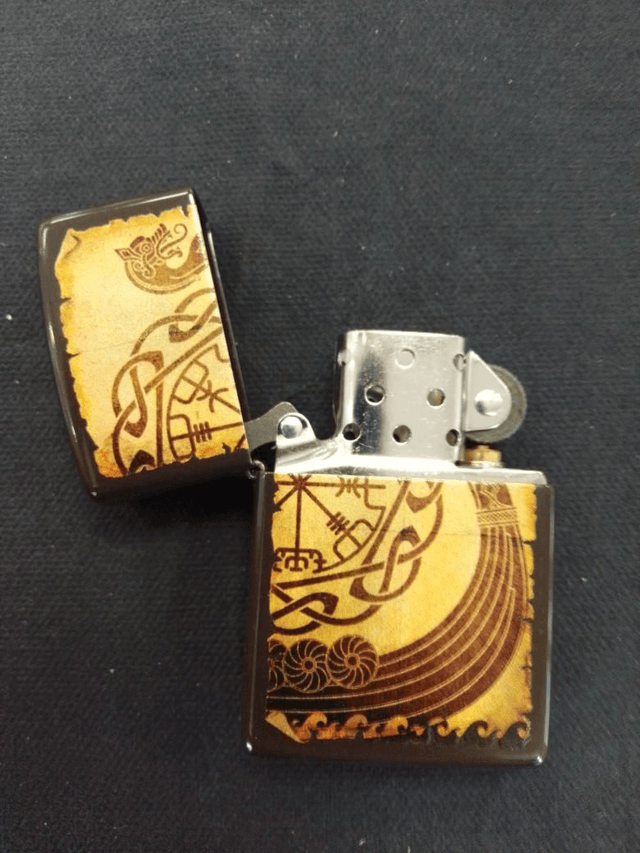 Viking Warship Design Genuine Zippo Lighter 