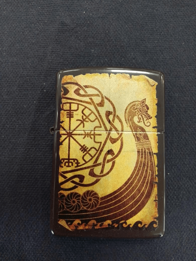 Viking Warship Design Genuine Zippo Lighter 