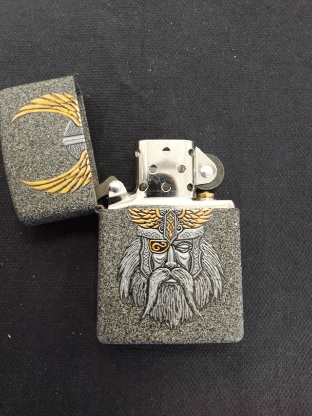Odin Head Design Genuine Zippo Lighter 