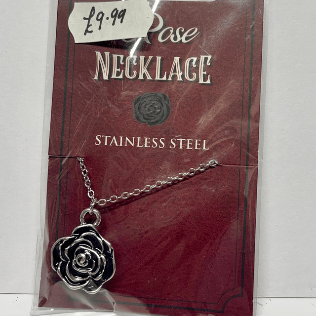 Stainless Steel Rose Necklace 