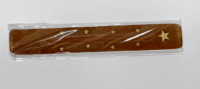 Wooden Incense Stick Burner - Gold Stars 