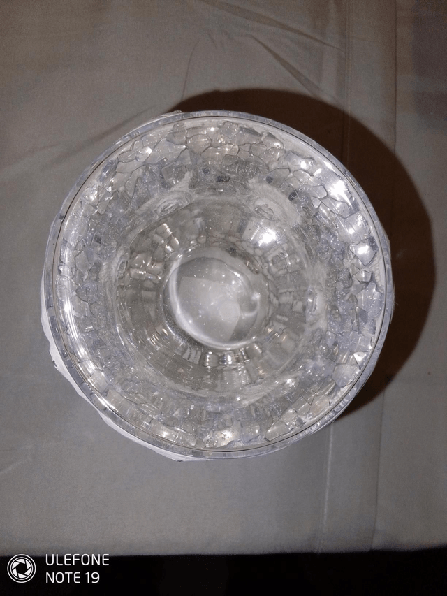 Silver Flared Crackle Oil Burner 