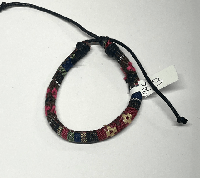 Adjustable Cotton Bracelet - Brown Multi 