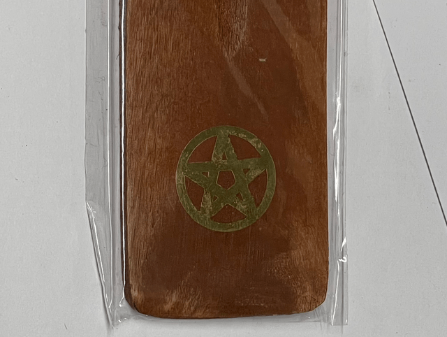 Wooden Incense Stick Burner - Pentagram 