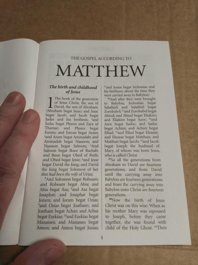 Gospel of Matthew Booklet 