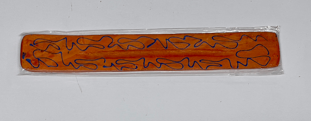 Orange Swirly Wooden Incense Stick Burner 
