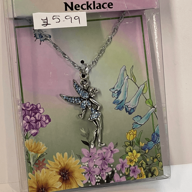 Sparkly Fairy Garden Necklace - Blue 