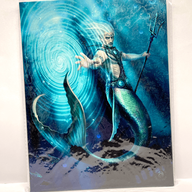 Anne Stokes Art - Water Elemental Hanging Canvas Print