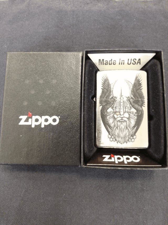 Odin with Ravens Genuine Zippo Lighter 