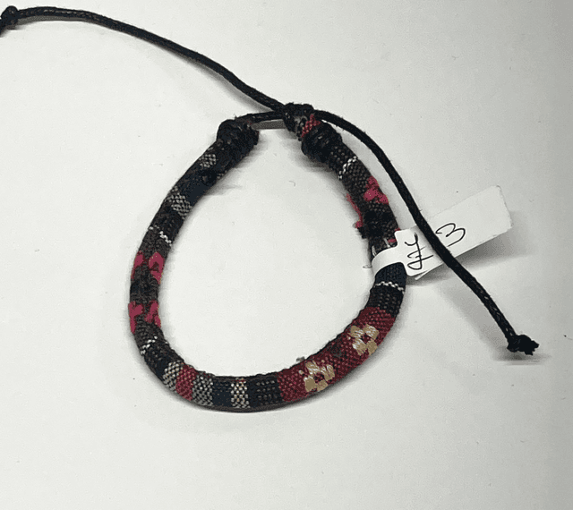 Adjustable Cotton Bracelet - Brown Multi 