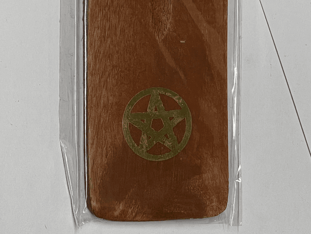 Wooden Incense Stick Burner - Pentagram 
