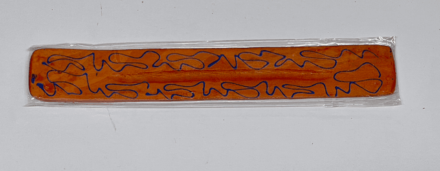Orange Swirly Wooden Incense Stick Burner 