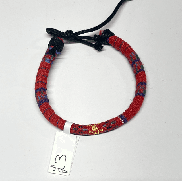 Adjustable Cotton Bracelet - Red